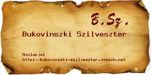 Bukovinszki Szilveszter névjegykártya